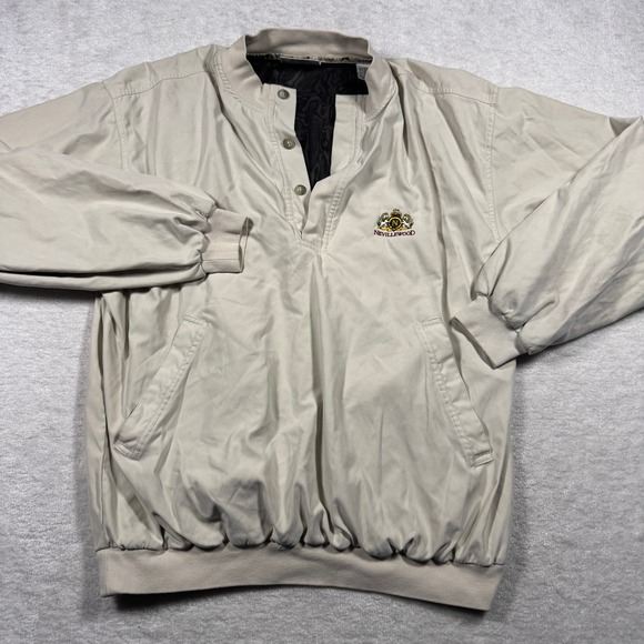 Slazenger Other - Slazenger Mens Beige Golf Pullover‎ Windbreaker Jacket L Nevillewood CC